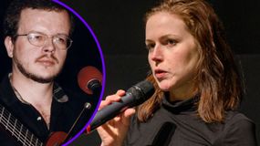 Po lewej - Jacek Kaczmarski, po prawej Patrycja Volny