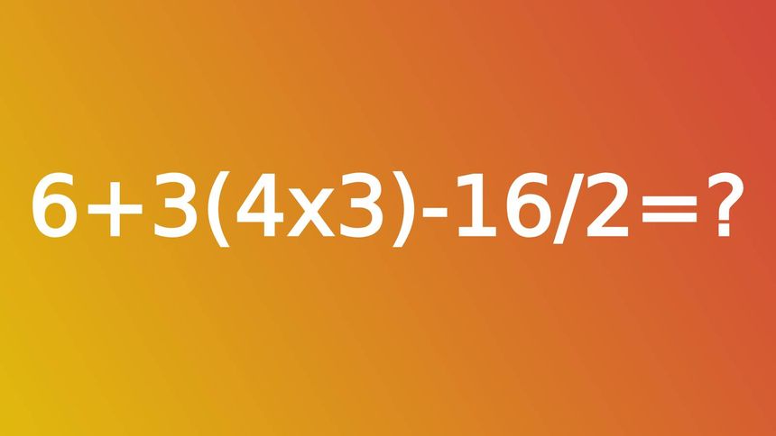 Test na IQ. Wskaż poprawny wynik równania