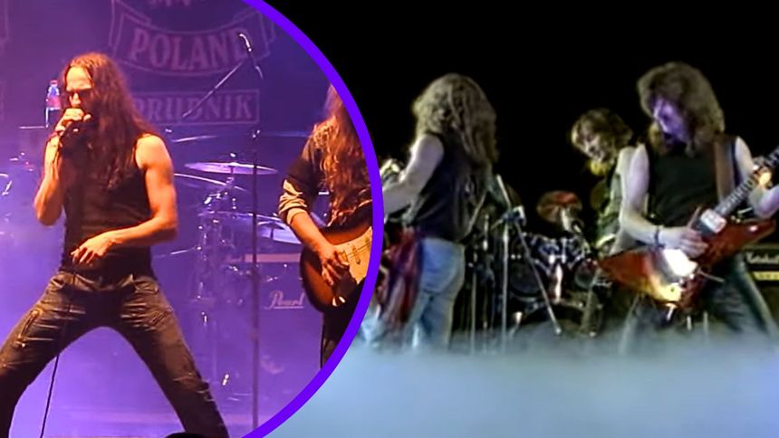 Po lewej - zespół Turbo w latach 80., po prawej - Tomasz Struszczyk