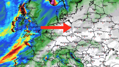 Mapa Europy z prognozą pogody