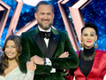 Julia Wieniawa, Marcin Prokop i Agnieszka Chylińska na planie świątecznego odcinka „Mam talent!”