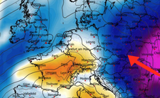 Anomalia temperatury na poziomie ciśnienia 850 hPa 1 stycznia 2026