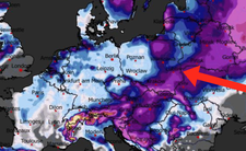 Prognozowana grubość pokrywy śnieżnej 