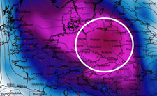 Anomalia temperatury na poziomie ciśnienia 850 hPa 20.01