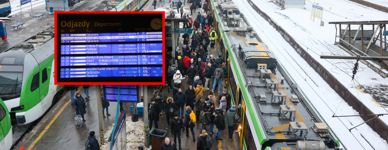 PKP, odwołane i opóźnione pociągi