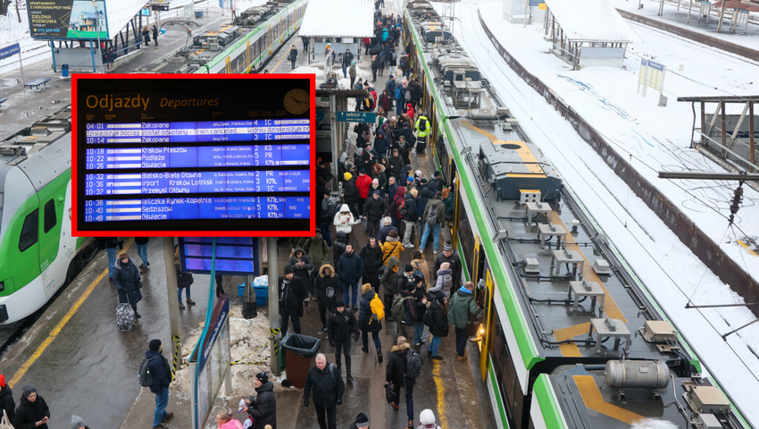 PKP, odwołane i opóźnione pociągi