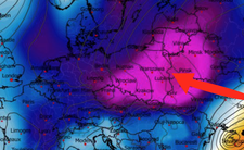 Anomalia temperatury na poziomie ciśnienia 850 hPa 11.01