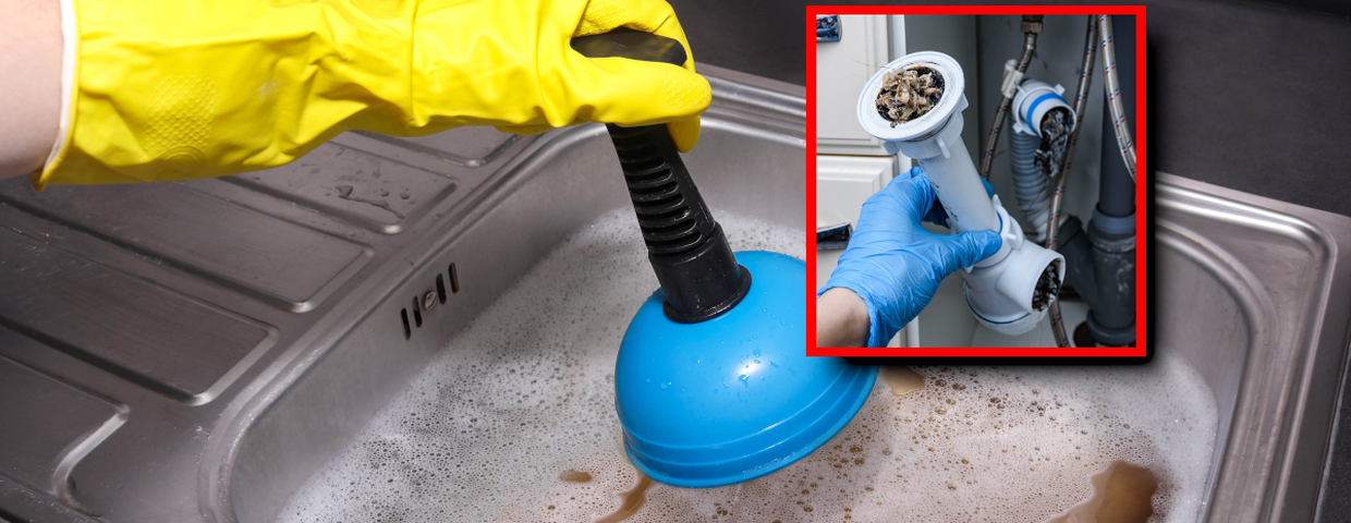 Zatkany zlew w kuchni