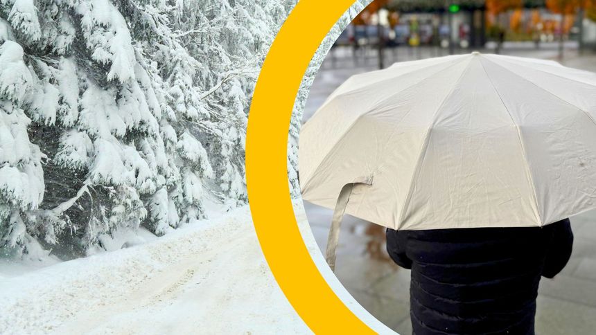 Opady śniegu będą mieszać się z deszczem.