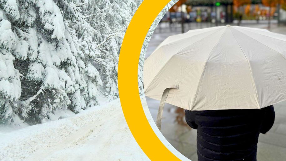Opady śniegu będą mieszać się z deszczem.