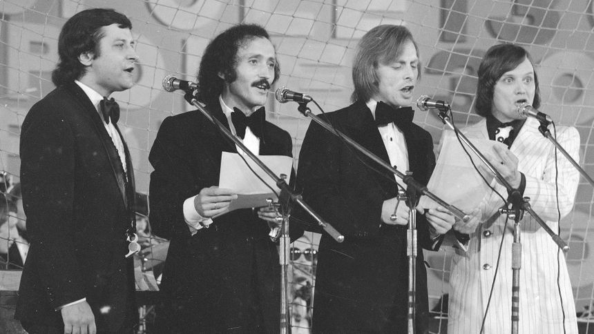 Od lewej: Andrzej Zaorski, Czesław Majewski, Włodzimierz Korcz, Bogdan Czyżewski.