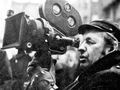 Andrzej Wajda na planie "Ziemi Obiecanej"