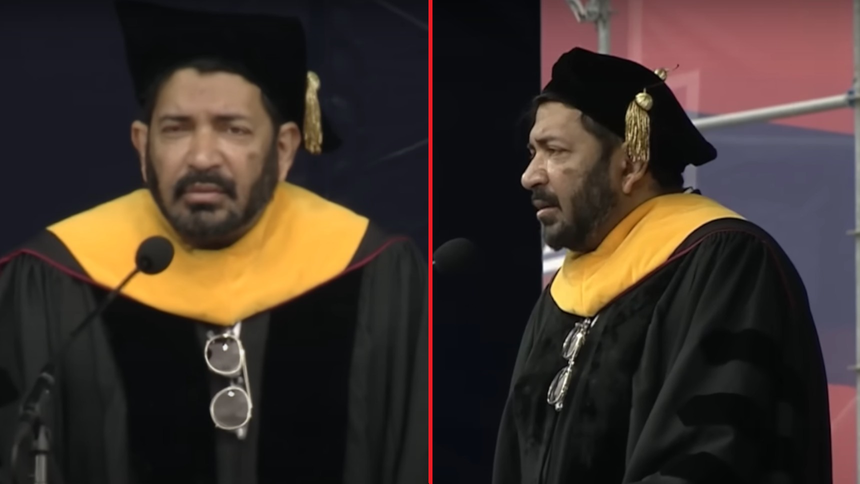 Siddharthy Mukherjee podczas przemówienia