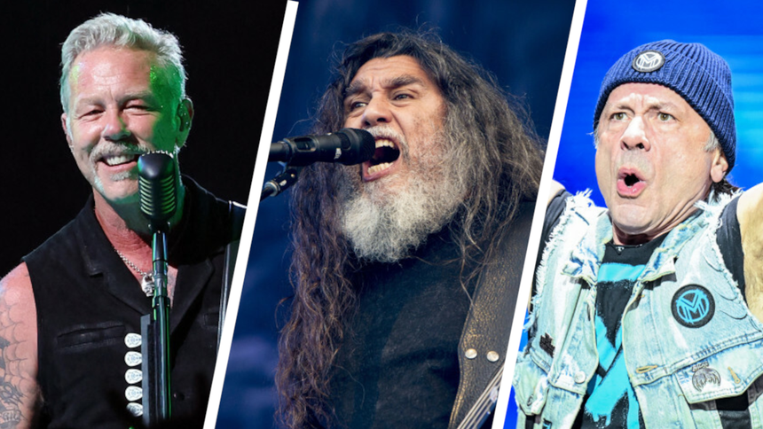 James Hetflield (Metallica),Tom Araya (Slayer), Bruce Dickinson (Iron Maiden)