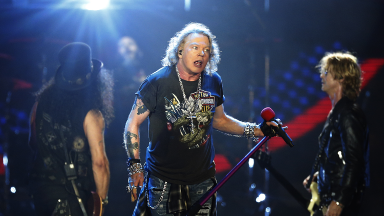 Guns N' Roses podczas koncertu
