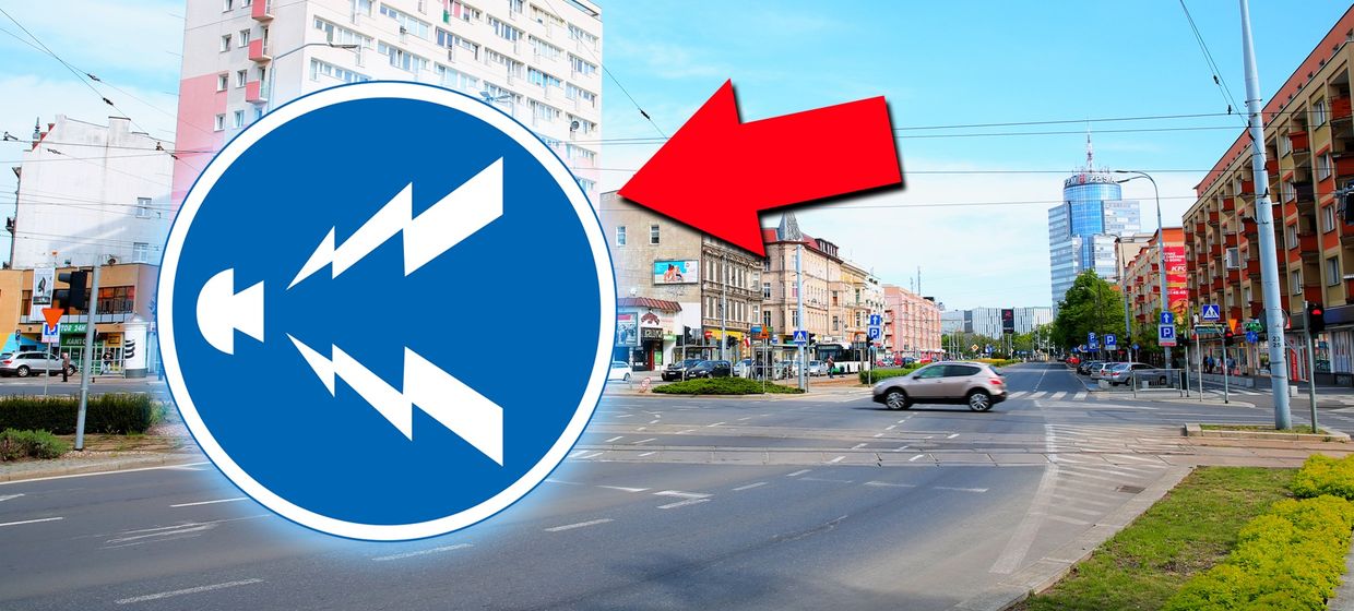 Intrygujący znak drogowy