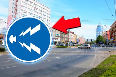 Intrygujący znak drogowy