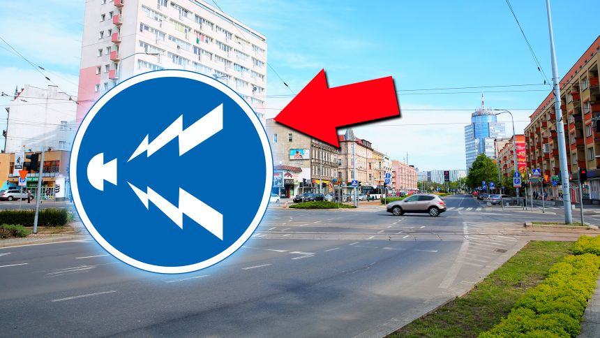 Intrygujący znak drogowy