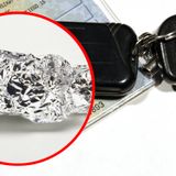 Kluczyki do samochodu, folia aluminiowa - materiał poglądowy