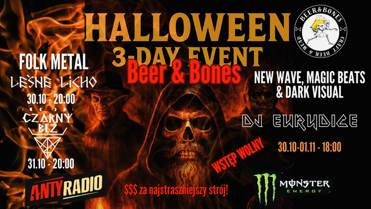 3-dniowy HALLOWEEN w BEER & BONES