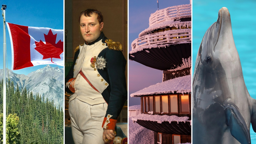 Flaga Kanady, Napoleon Bonaparte, Obserwatorium na Śnieżce, Delfin