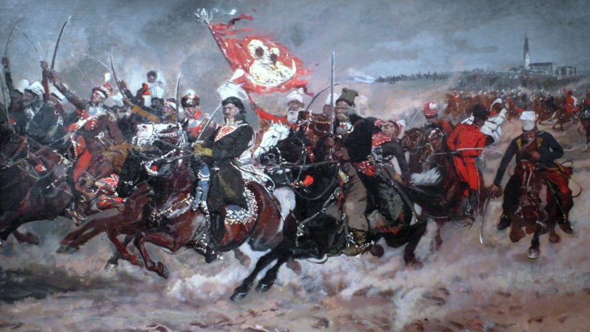 Kazimierz Pułaski pod Częstochową - obraz Józefa Chełmońskiego