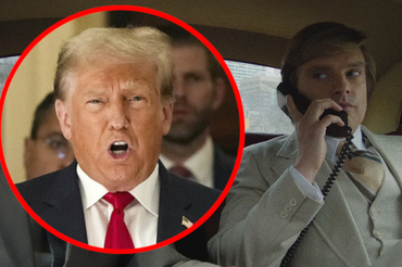 Donald Trump, Sebastian Stan - kadr z filmu Wybraniec