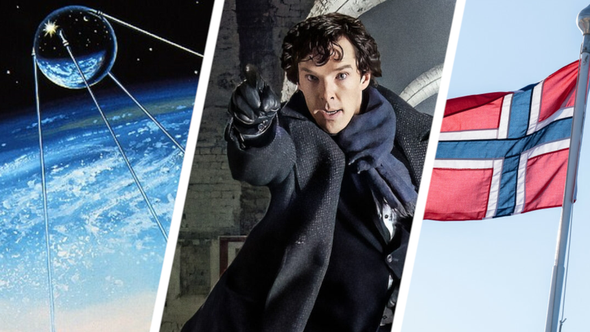 Sputnik 1, Sherlock Holme, flaga Norwegi