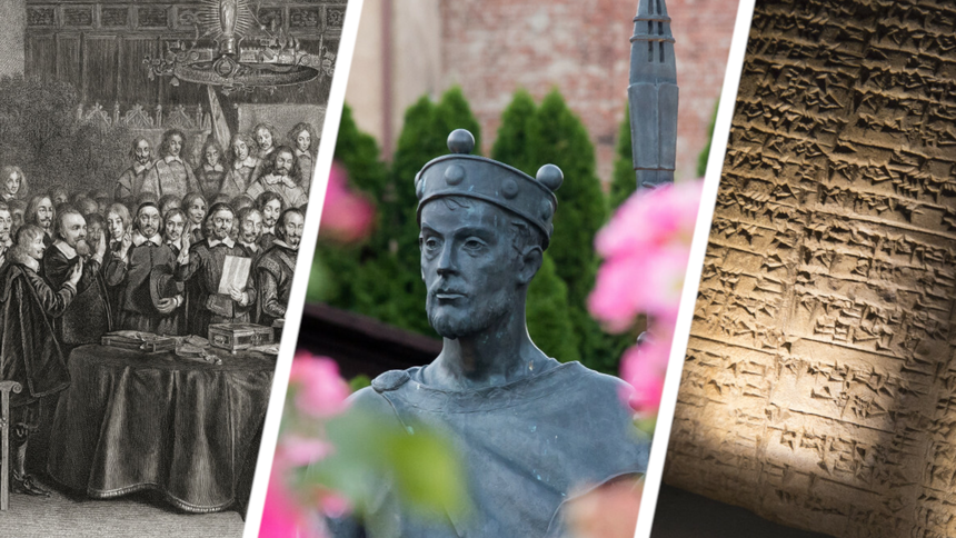 Pokój Westfalski, Mieszko II Lambert, pismo klinowe