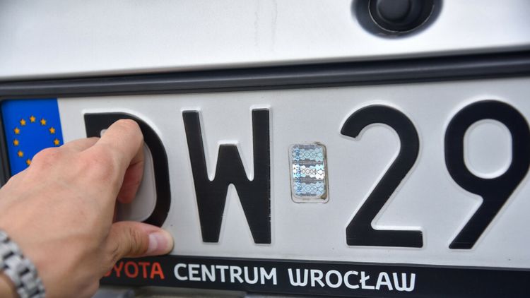 Tablica rejestracyjna - materiał poglądowy