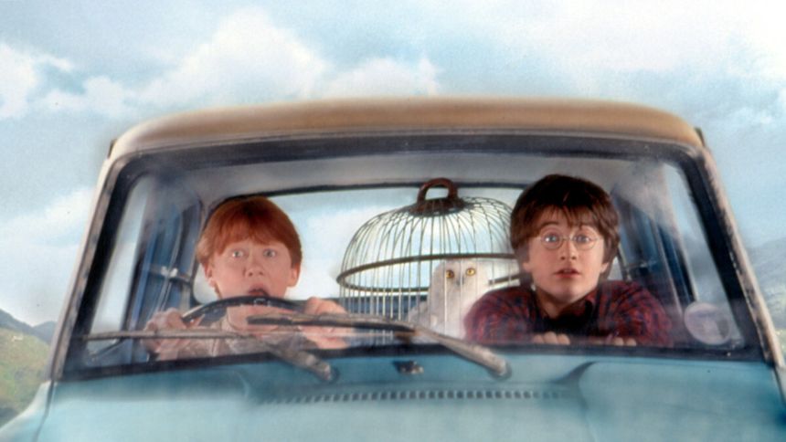 Rupert Grint, Daniel Radcliffe - kadr z filmu Harry Potter i Komnata Tajemnic