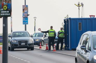 Kontrola na niemieckiej granicy - materiał poglądowy
