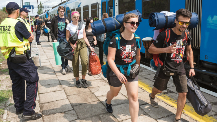 Pol'and'Rock Festival Dworzec kolejowy PKP - materiał poglądowy 