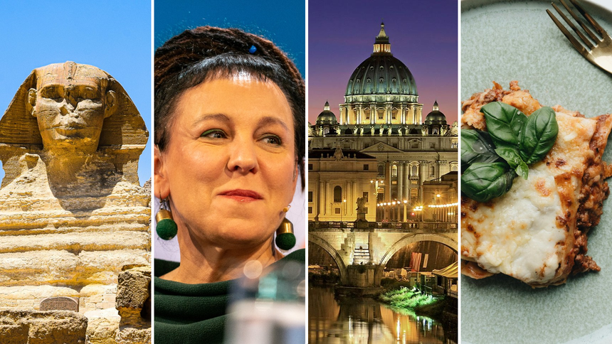 Wielki Sfinks, Olga Tokarczuk, Rzym, Lazania