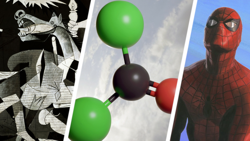Guernica, model atomu, Spider-Man