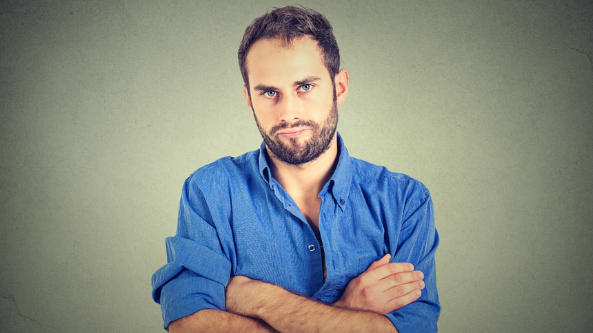 Obrażony mężczyzna - materiał poglądowy 