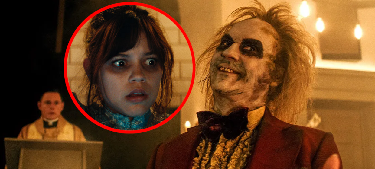 Beetlejuice, Beetlejuice - Jenna, Ortega, Michael Keaton - kadr z filmu
