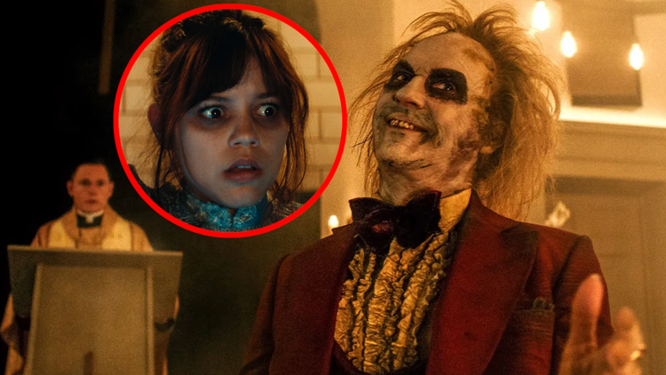 Beetlejuice, Beetlejuice - Jenna, Ortega, Michael Keaton - kadr z filmu