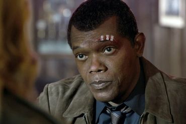 Samuel L. Jackson - Kapitan Marvel - kadr z filmu Marvela