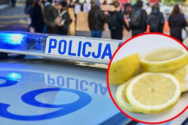 Radiowóz i cytryna - materiał poglądowy