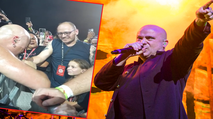 David Draiman uspokaja dziewczynkę