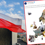 Mapa Europy z najważniejszymi dziełami