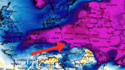 Anomalia temperatury mierzona na poziomie 2 m nad powierzchnią gruntu