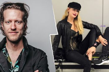 Duff McKagan, basista Guns N' Roses i Konrad Czubaj