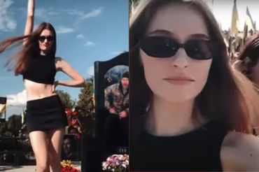 Nastolatki tańczą na grobie ojca
