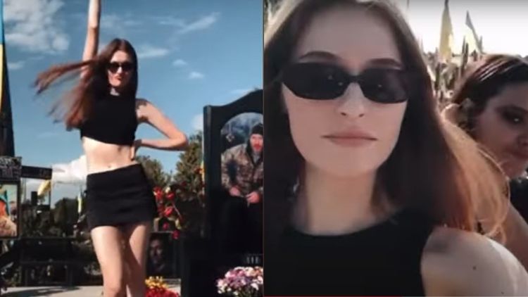 Nastolatki tańczą na grobie ojca