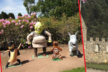 Park z przerażającymi figurami