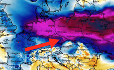 Anomalia temperatury mierzona na wysokości 2 m nad powierzchnią gruntu 26.01
