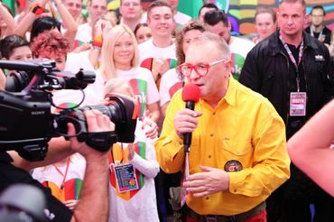 Jurek Owsiak w studiu WOŚP