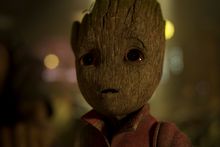 Groot - Strażnicy Galaktyki 2 - kadr z filmu Marvela